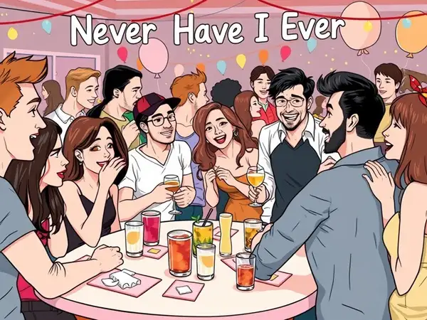 Ich hab noch nie, Freunde, Getränke, Lachen, Dekorationen,