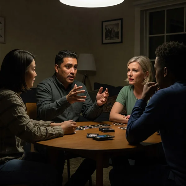 Adultos discutiendo las reglas del juego respetuosamente para un juego picante