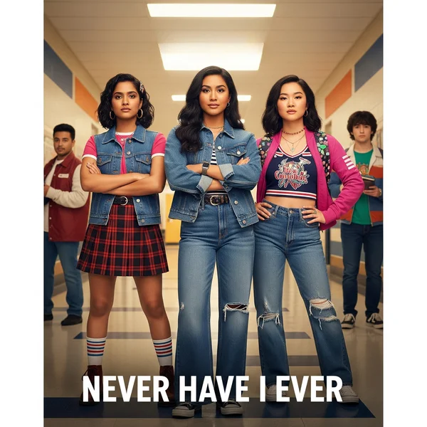 Werbebild oder ikonische Szene aus der Nie habe ich jemals-Netflix-Show